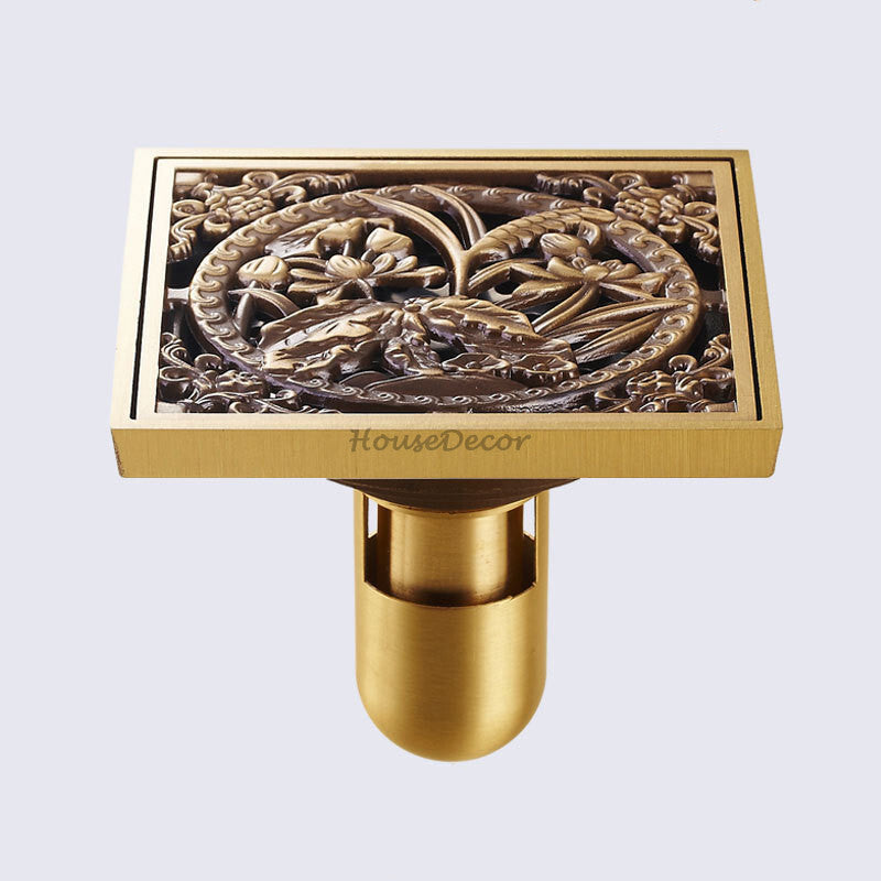 Bronze shower drain detailed product view detail view