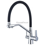 Modern kitchen sink mixer tap swivel spout main view