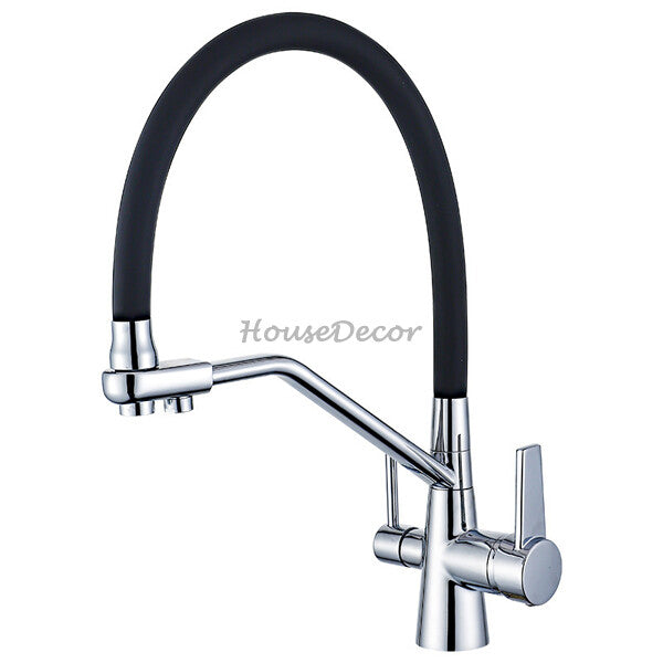 Modern kitchen sink mixer tap swivel spout main view