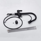 Black kitchen sink mixer tap pull out spray additional view