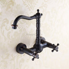 Brass kitchen sink mixer tap swivel spout detail view