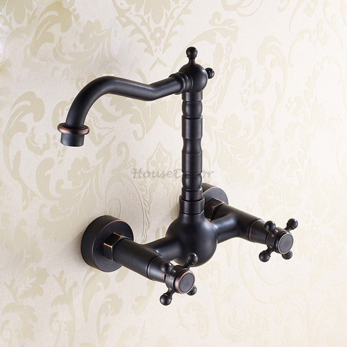 Brass kitchen sink mixer tap swivel spout detail view