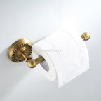 Antique Brass toilet paper holder detailed product view detail view