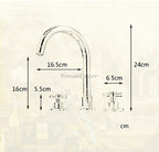 Modern bath shower mixer tap dual handle control additional view