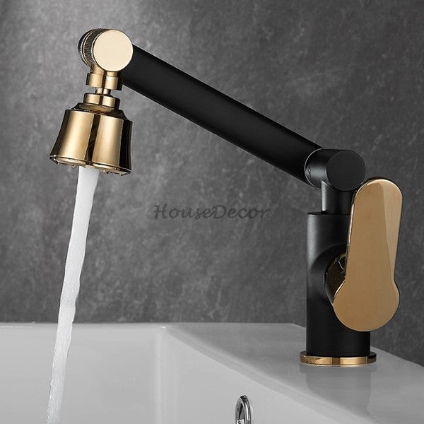Modern bath shower mixer tap swivel spout detail view