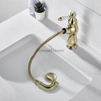 Gold Ceramic bath shower mixer tap pull out spray additional view