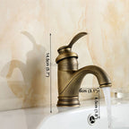 Antique Brass bath shower mixer tap single lever control detail view