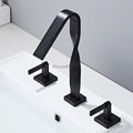 Modern Brass bath shower mixer tap dual handle control detail view