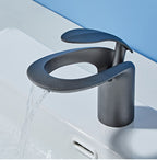 Modern bath shower mixer tap waterfall spout main view