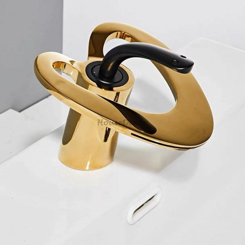Modern bath shower mixer tap waterfall spout additional view