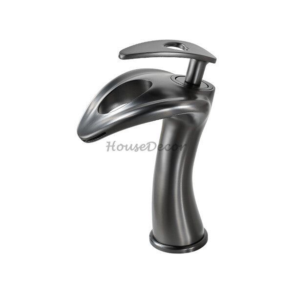 Modern bath shower mixer tap waterfall spout main view
