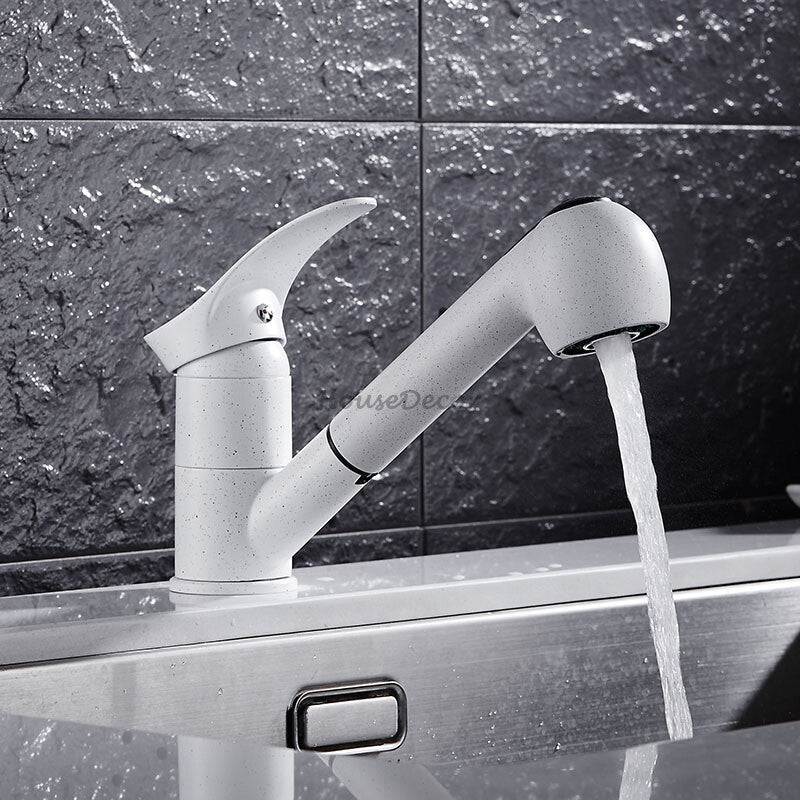 Black bath shower mixer tap pull out spray additional view