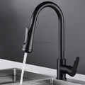 Black bath shower mixer tap pull out spray main view