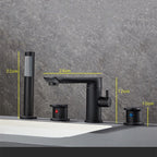 Modern bath shower mixer tap 3 hole installation additional view