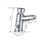 Modern bathroom basin mixer tap detailed product view additional view