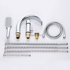 Modern bath shower mixer tap waterfall spout additional view
