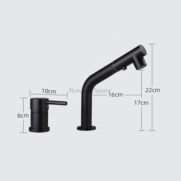 Modern bath shower mixer tap pull out spray additional view