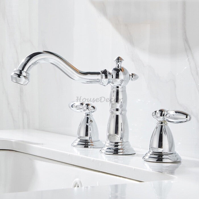 Modern bath shower mixer tap deck mounted design detail view