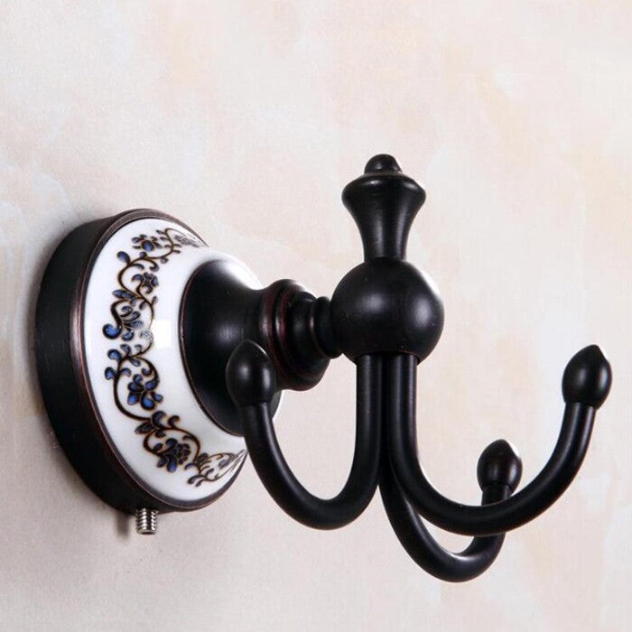 Antique Brass robe hook wall mounted design detail view