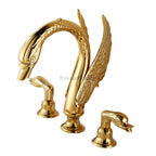 Gold bath shower mixer tap 3 hole installation main view