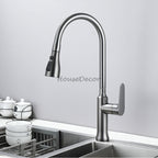 Modern kitchen sink mixer tap pull out spray additional view