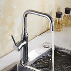 Modern kitchen sink mixer tap swivel spout main view