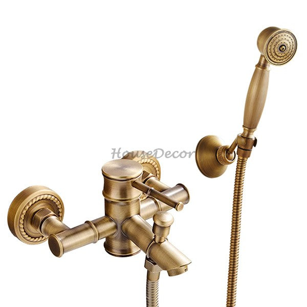 Antique Brass shower head wall mounted design main view