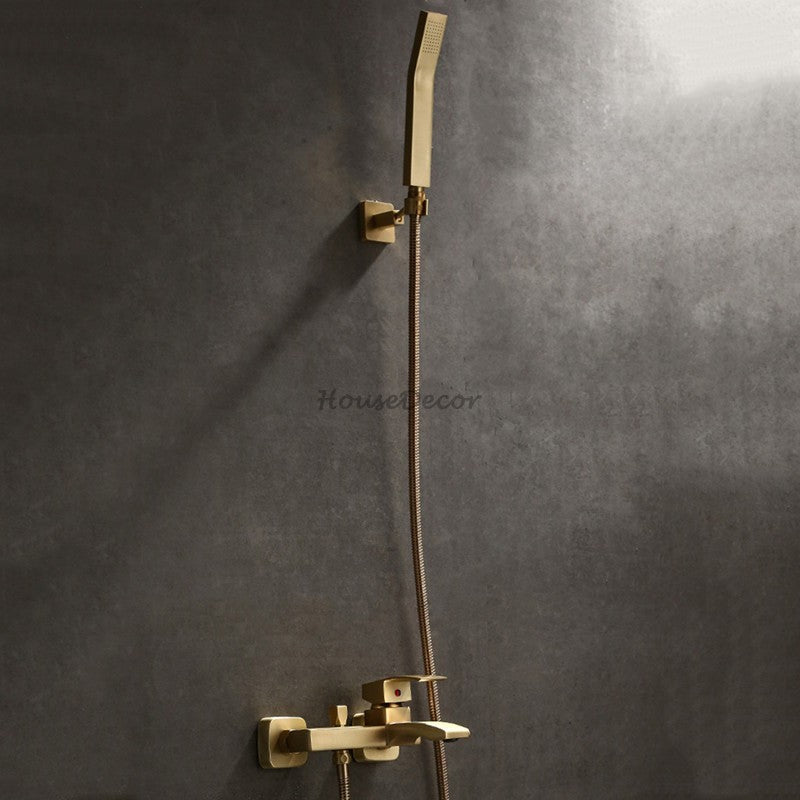 Modern bath shower mixer tap wall mounted design detail view