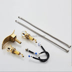 Modern bathroom basin mixer tap waterfall spout additional view