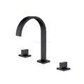 Black bath shower mixer tap dual handle control main view