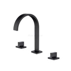 Black bath shower mixer tap dual handle control main view