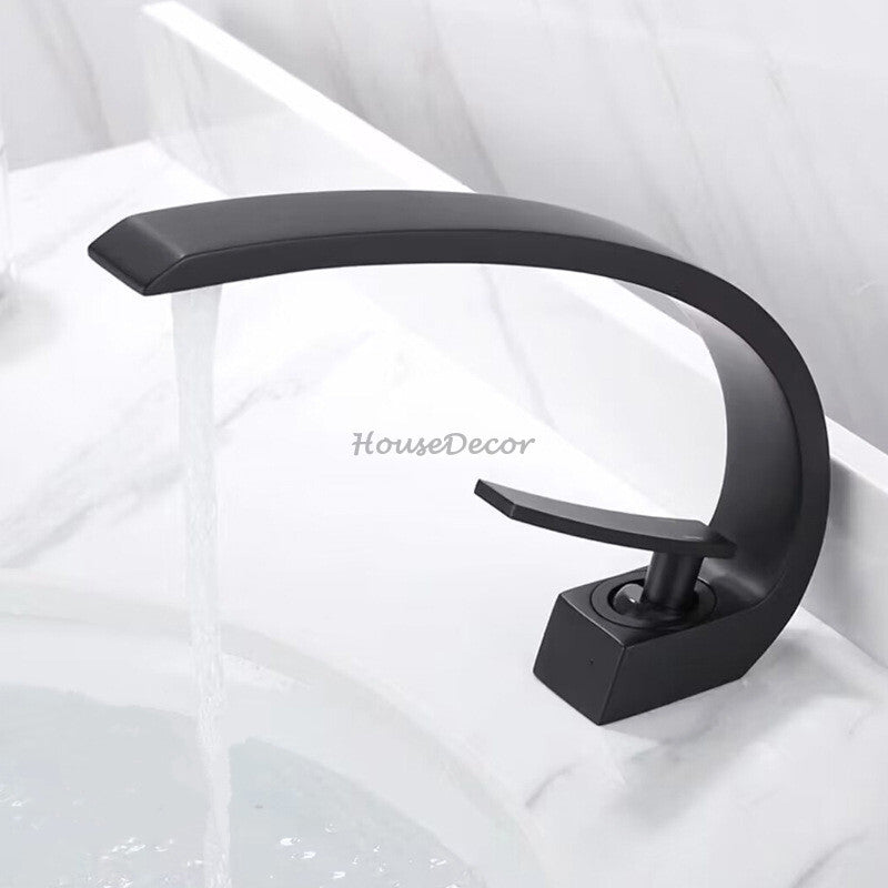 Modern bath shower mixer tap deck mounted design detail view