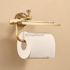 Antique Brass toilet paper holder wall mounted design additional view