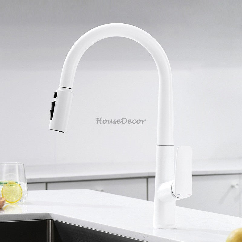 Modern kitchen sink mixer tap pull out spray additional view