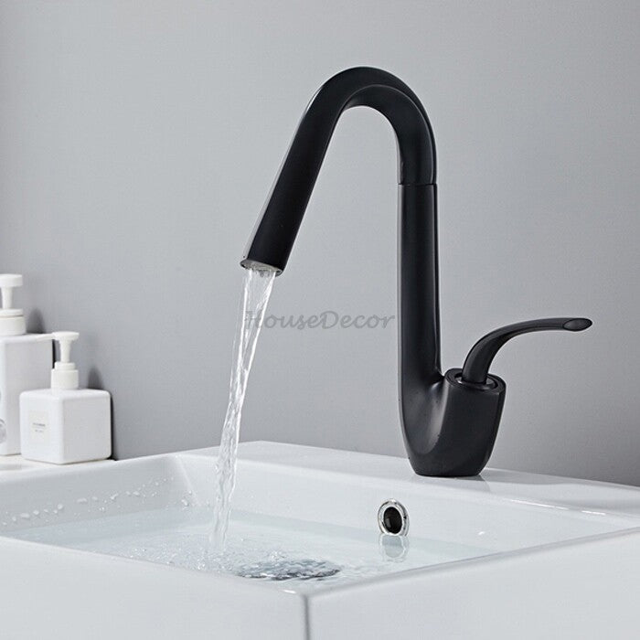 Modern bath shower mixer tap swivel spout detail view