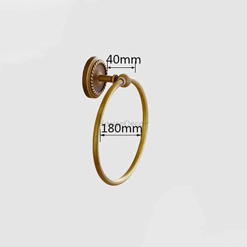 Antique Brass toilet paper holder detailed product view additional view