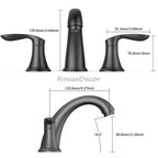 Modern bath shower mixer tap dual handle control additional view
