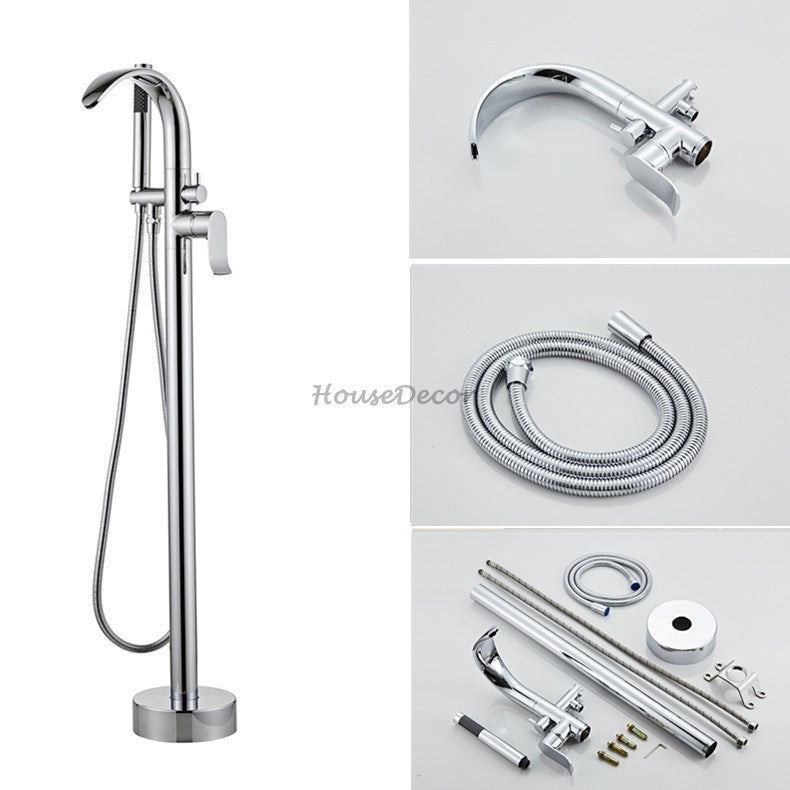 Brass bath shower mixer tap handheld shower set additional view