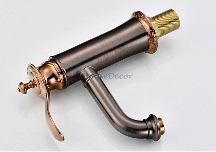 Bronze bath shower mixer tap deck mounted design additional view