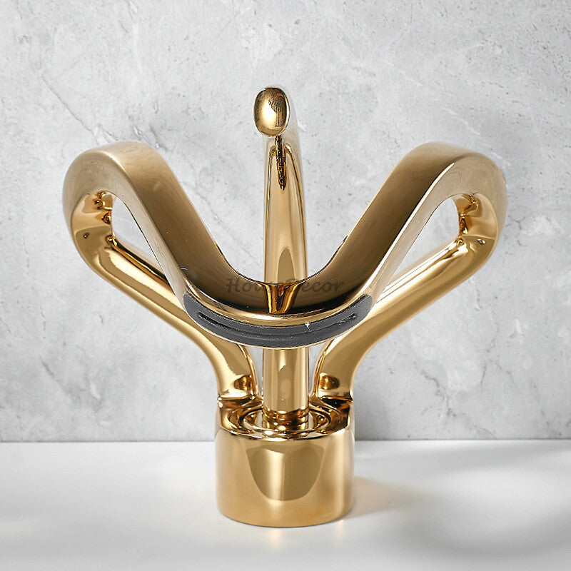 Modern bathroom basin mixer tap waterfall spout additional view