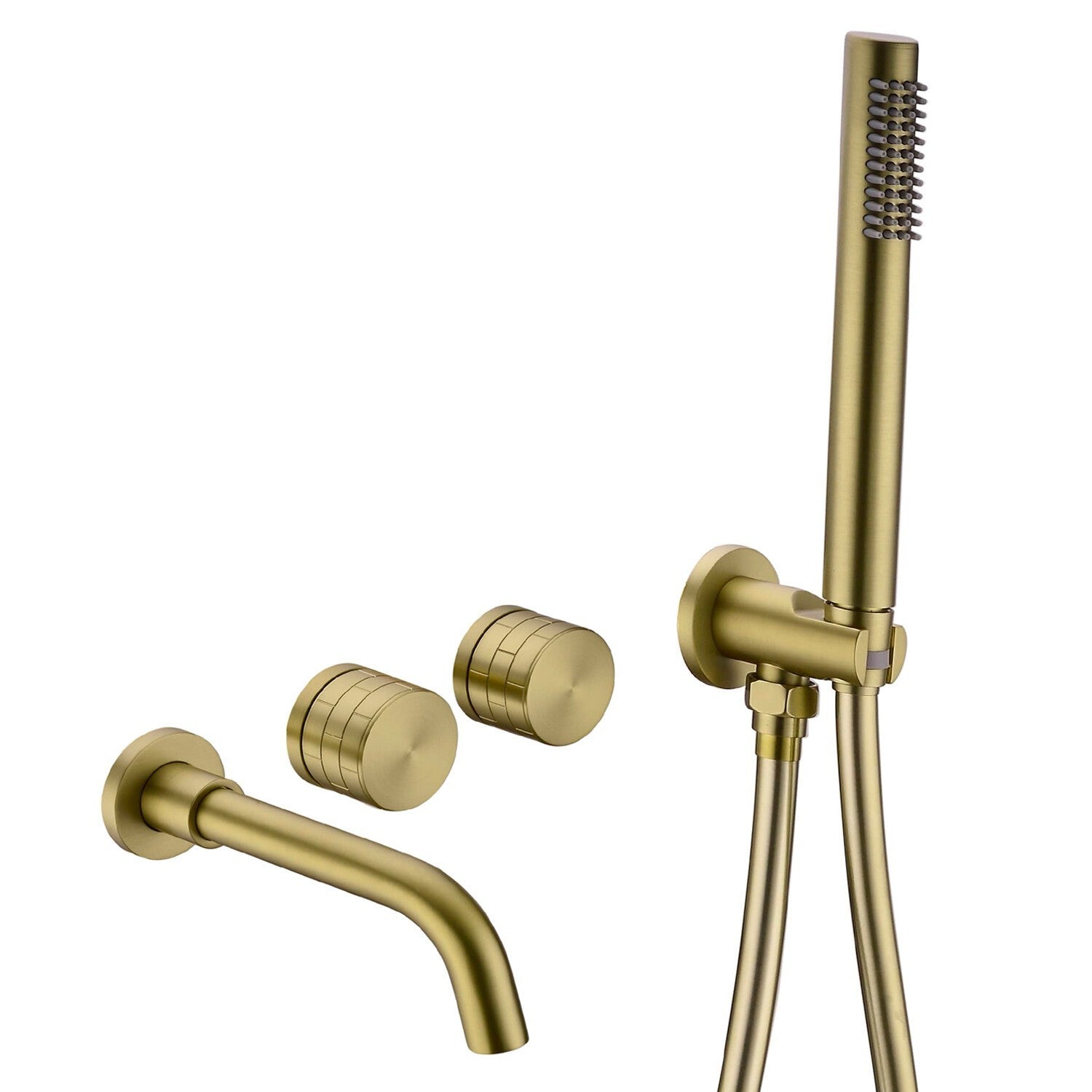 Gold Brass bath shower mixer tap wall mounted design main view