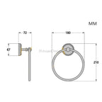 Black towel ring detailed product view additional view