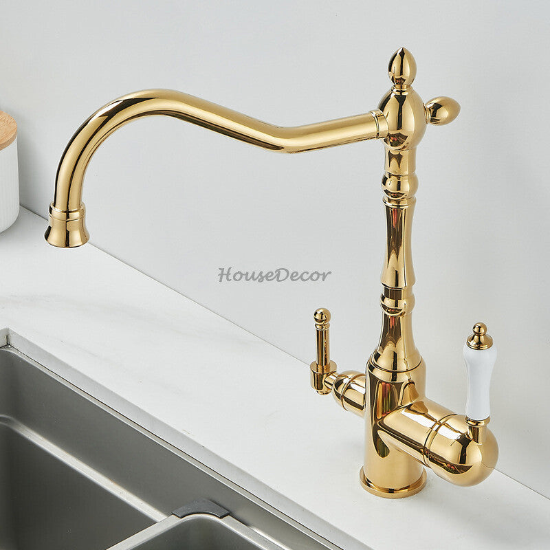 Modern kitchen sink mixer tap swivel spout additional view