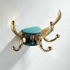 Gold robe hook swivel spout detail view