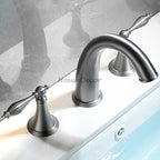 Modern bath shower mixer tap dual handle control additional view