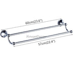 Chrome towel rack wall mounted design detail view