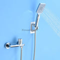 Modern bath shower mixer tap waterfall spout detail view