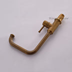 Modern kitchen sink mixer tap swivel spout detail view