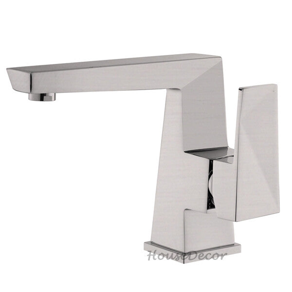 Modern bath shower mixer tap single lever control detail view
