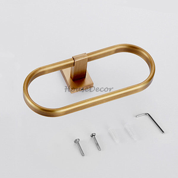 Modern Brass towel ring detailed product view additional view